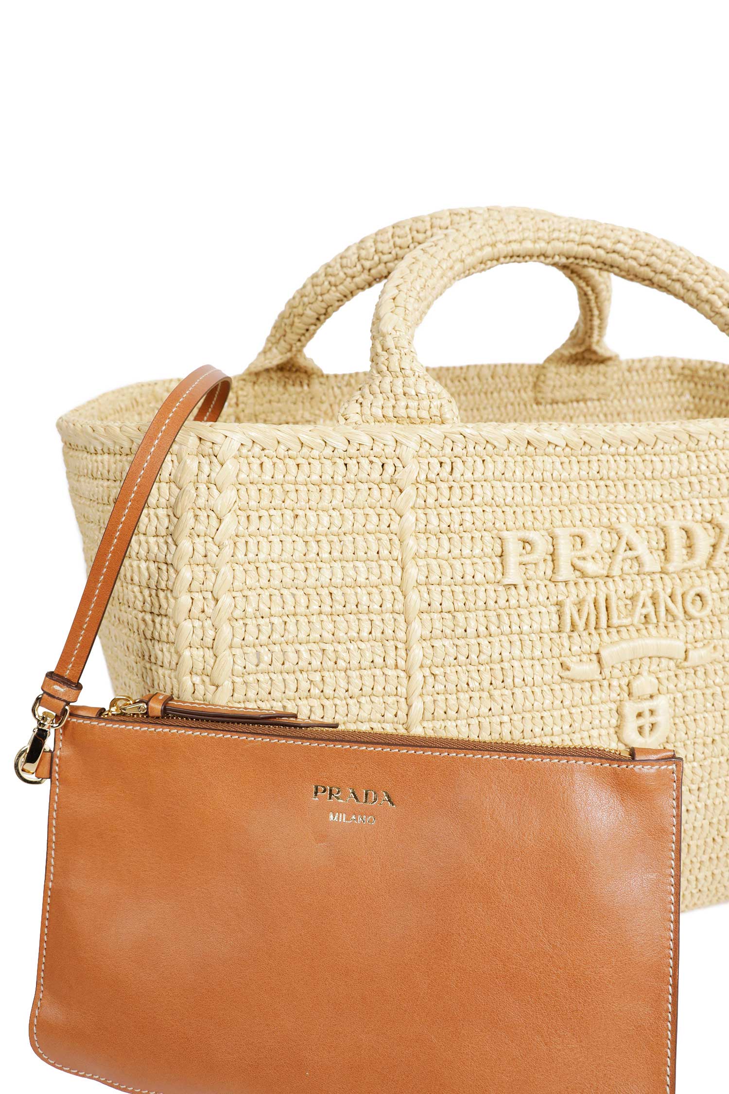 PRADA Large Crochet Tote Bag woman