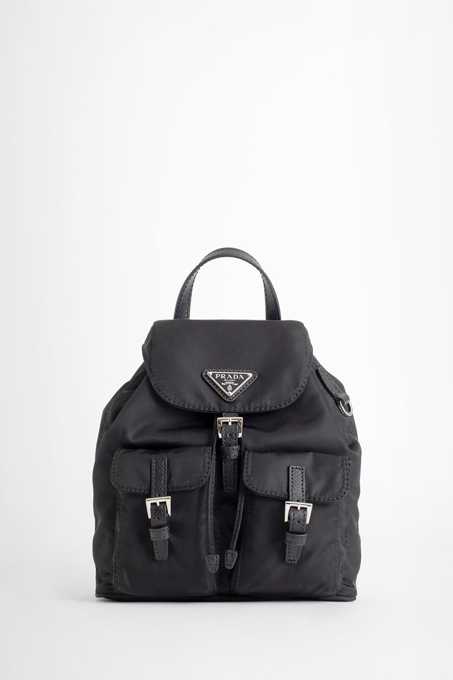 PRADA WOMAN BLACK BACKPACKS