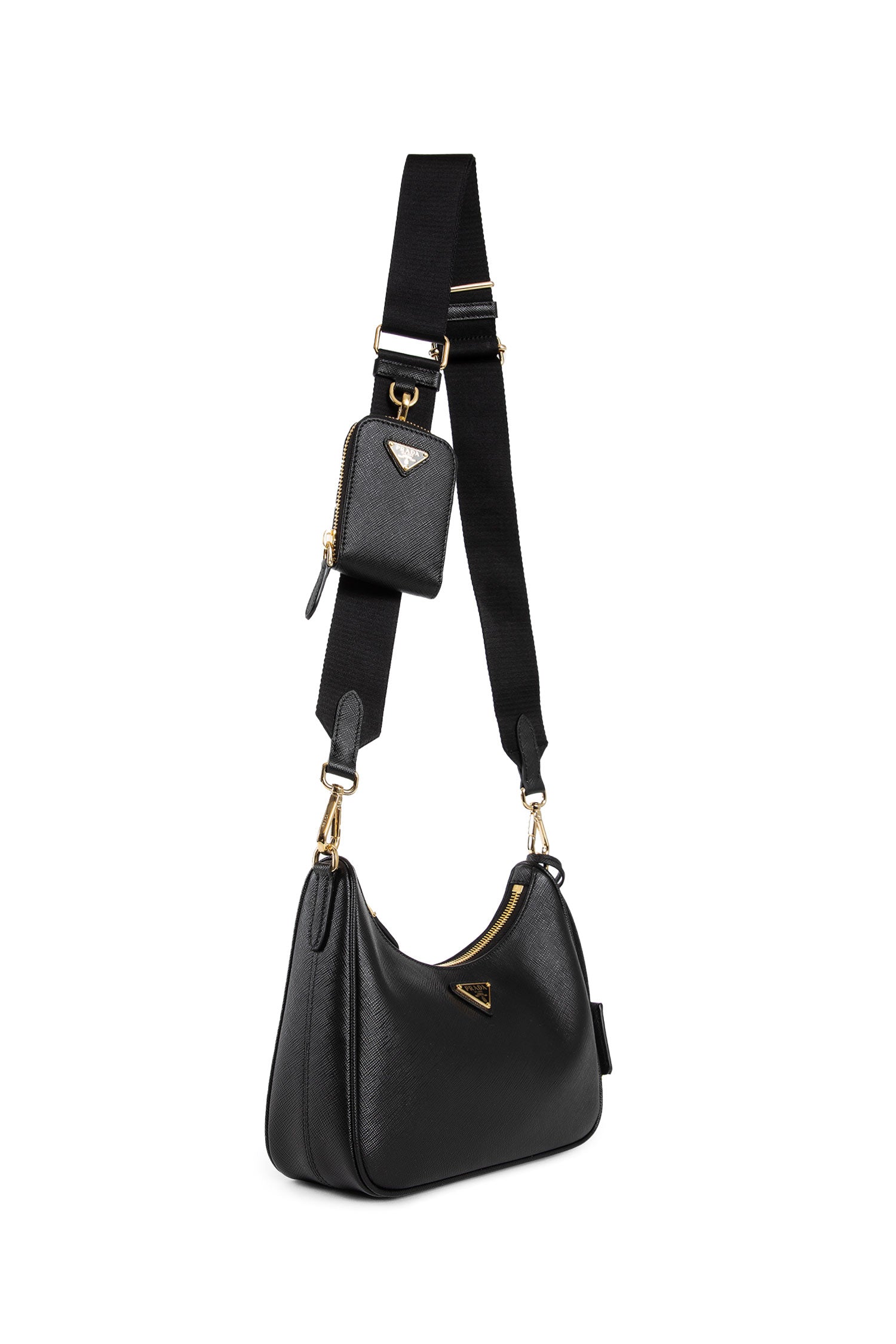 PRADA WOMAN BLACK SHOULDER BAGS