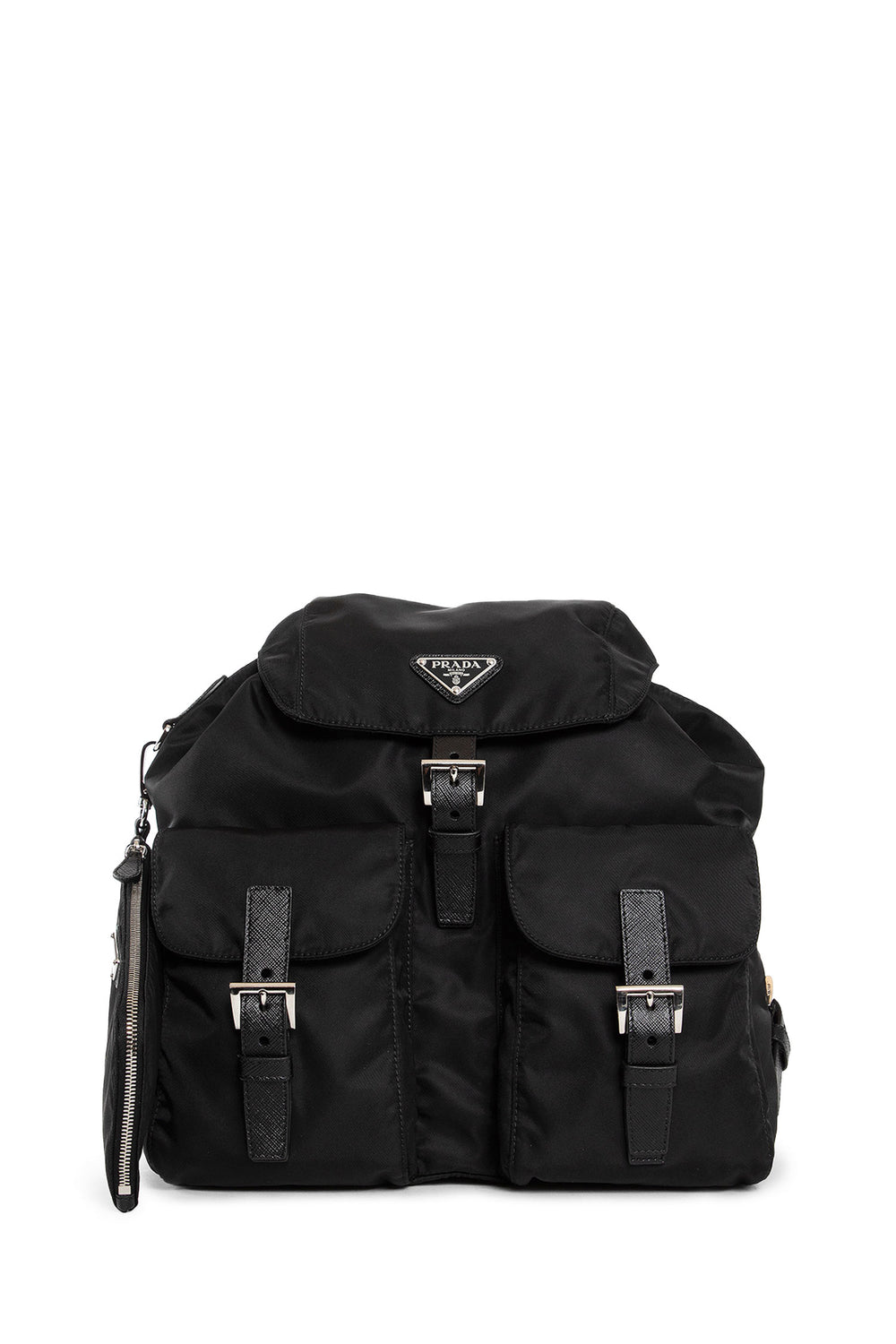 PRADA WOMAN BLACK BACKPACKS & TRAVEL BAGS