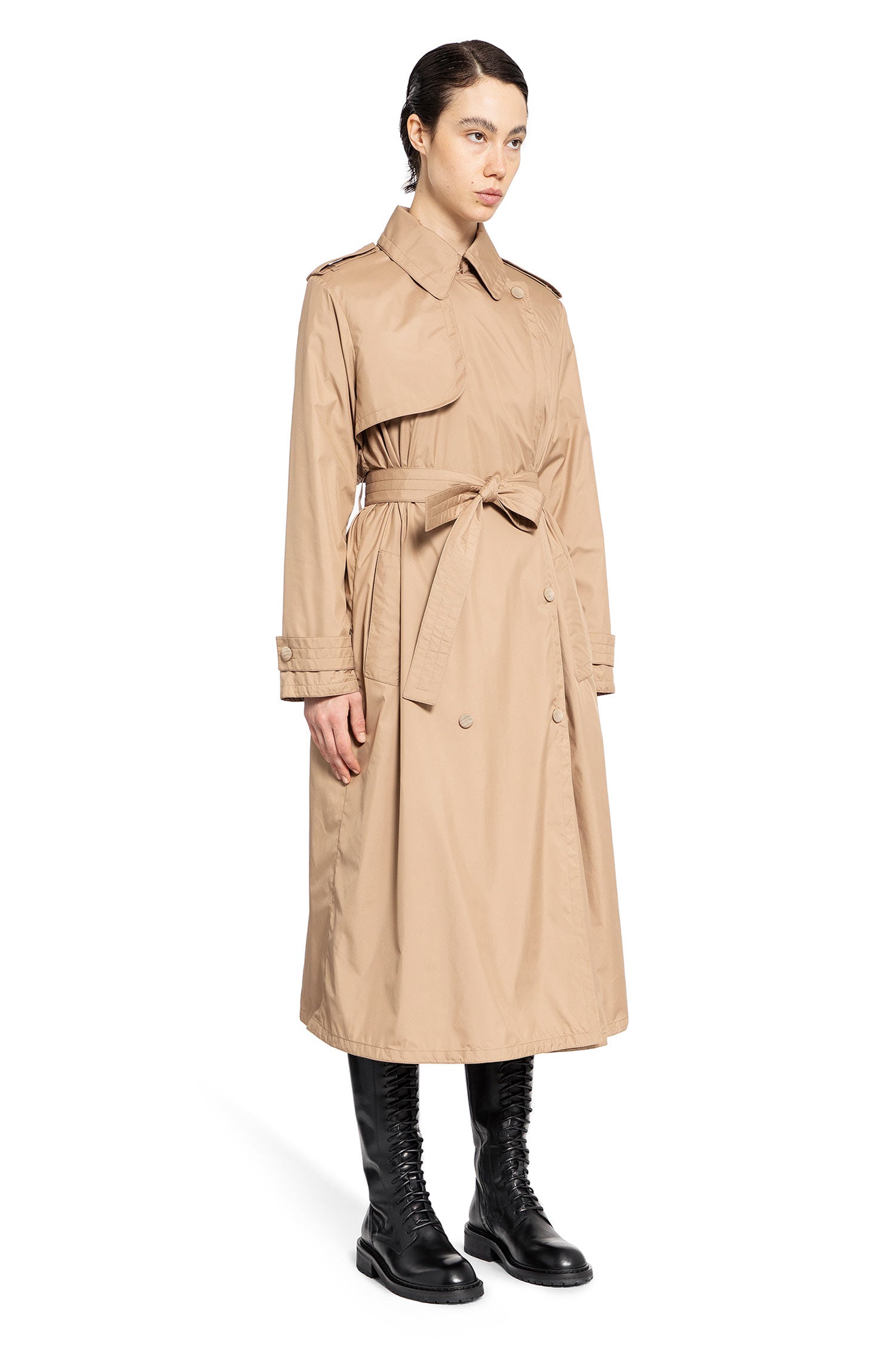 MONCLER WOMAN BEIGE COATS