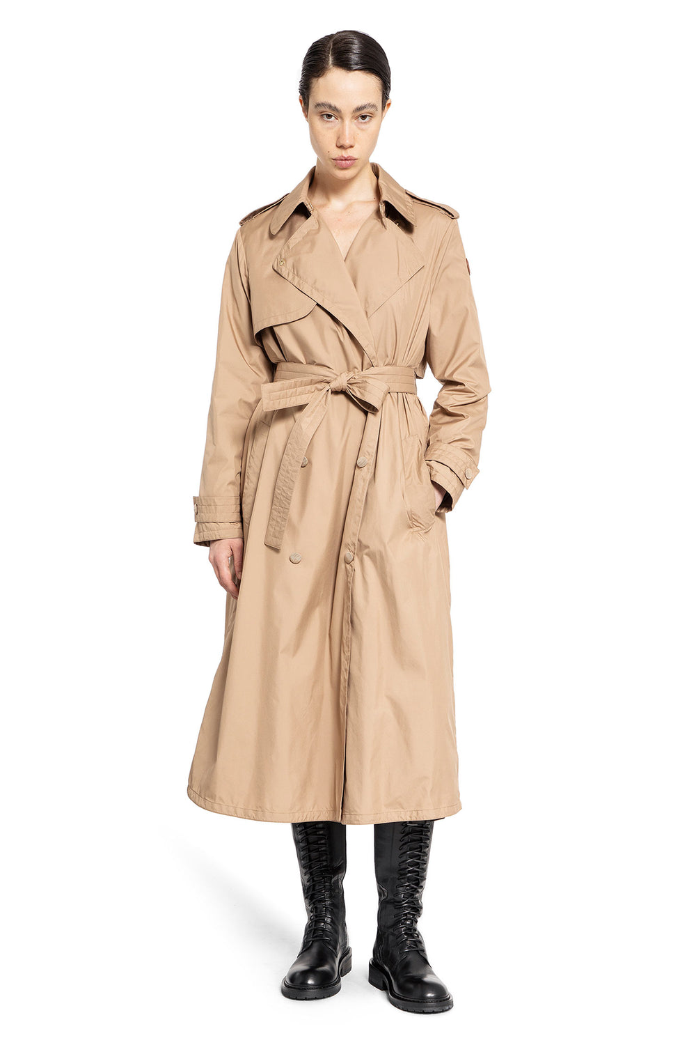 MONCLER WOMAN BEIGE COATS