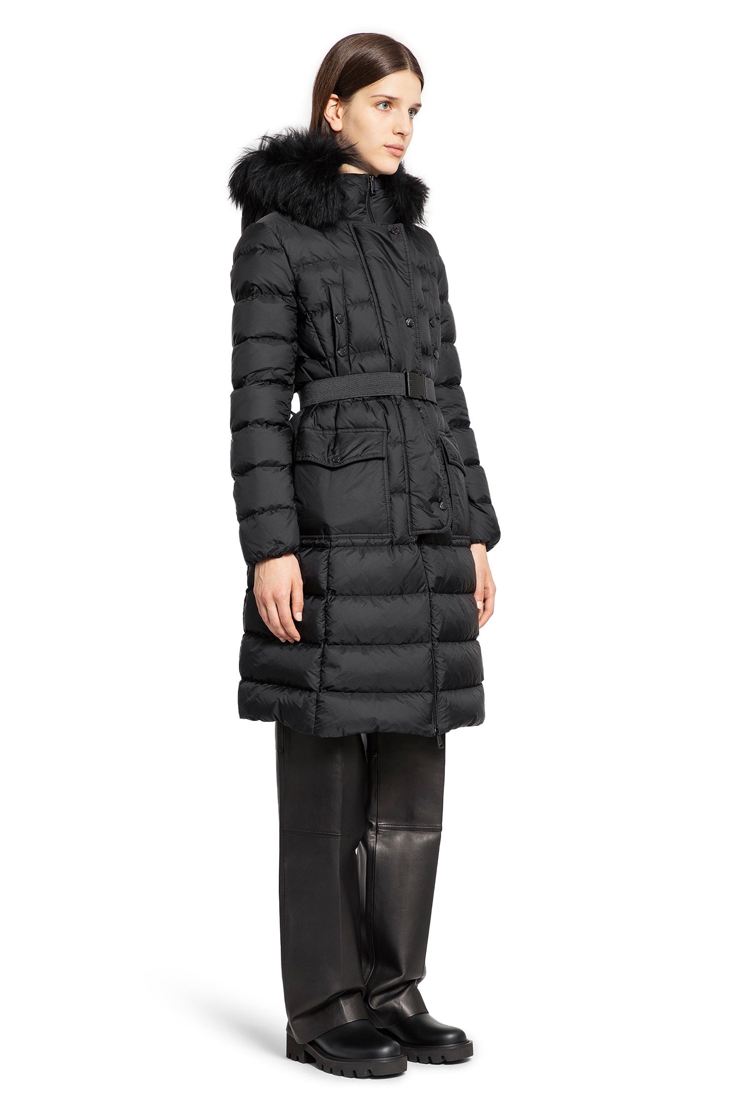 MONCLER WOMAN BLACK COATS