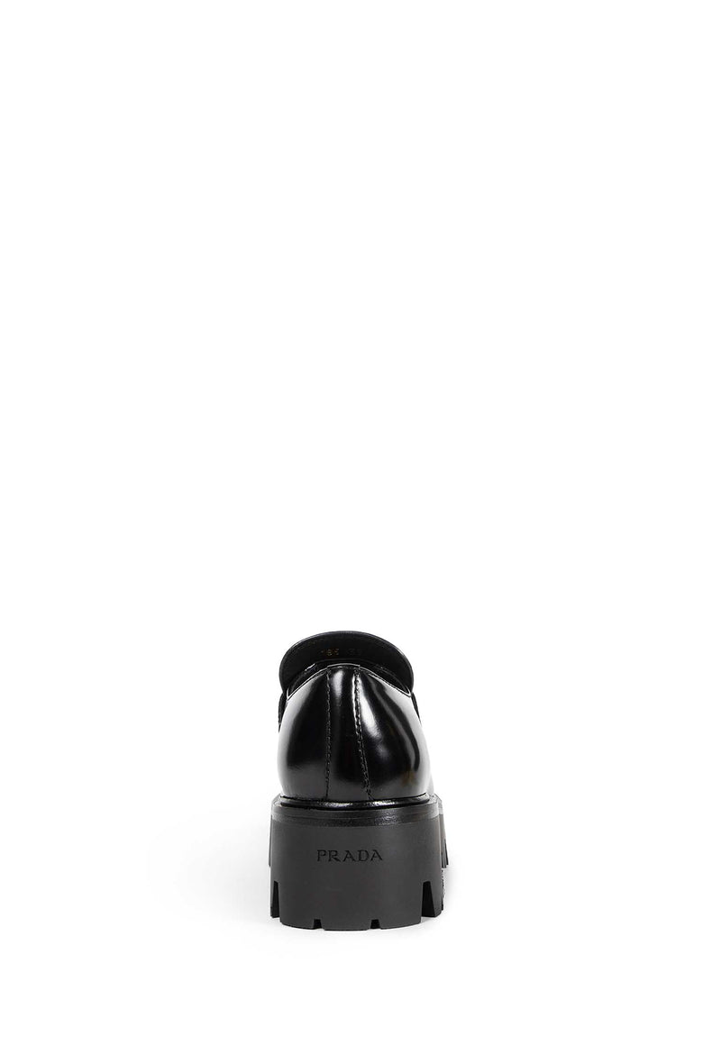 Brushed Leather Platform Loafers