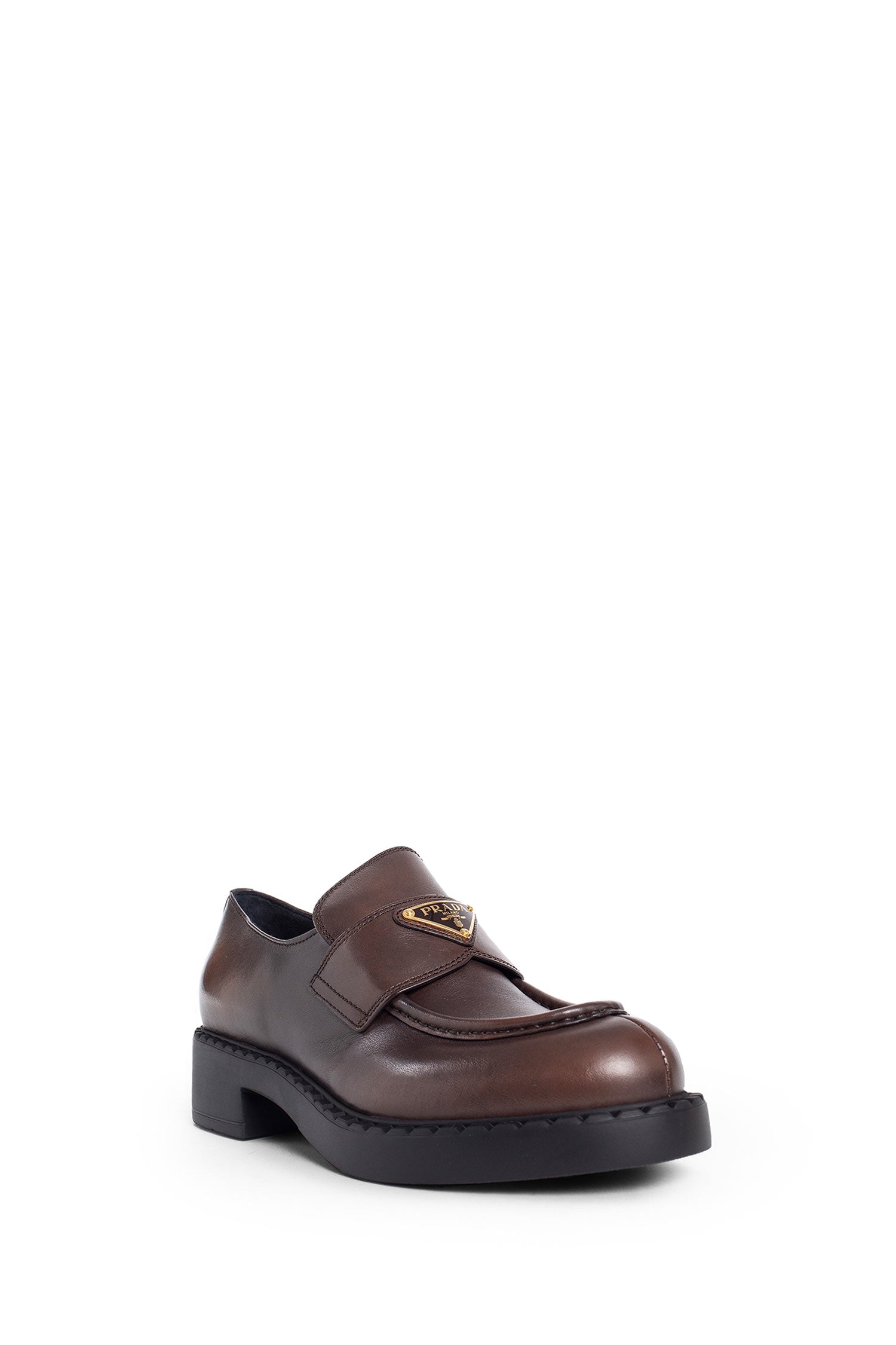 PRADA WOMAN BROWN LOAFERS