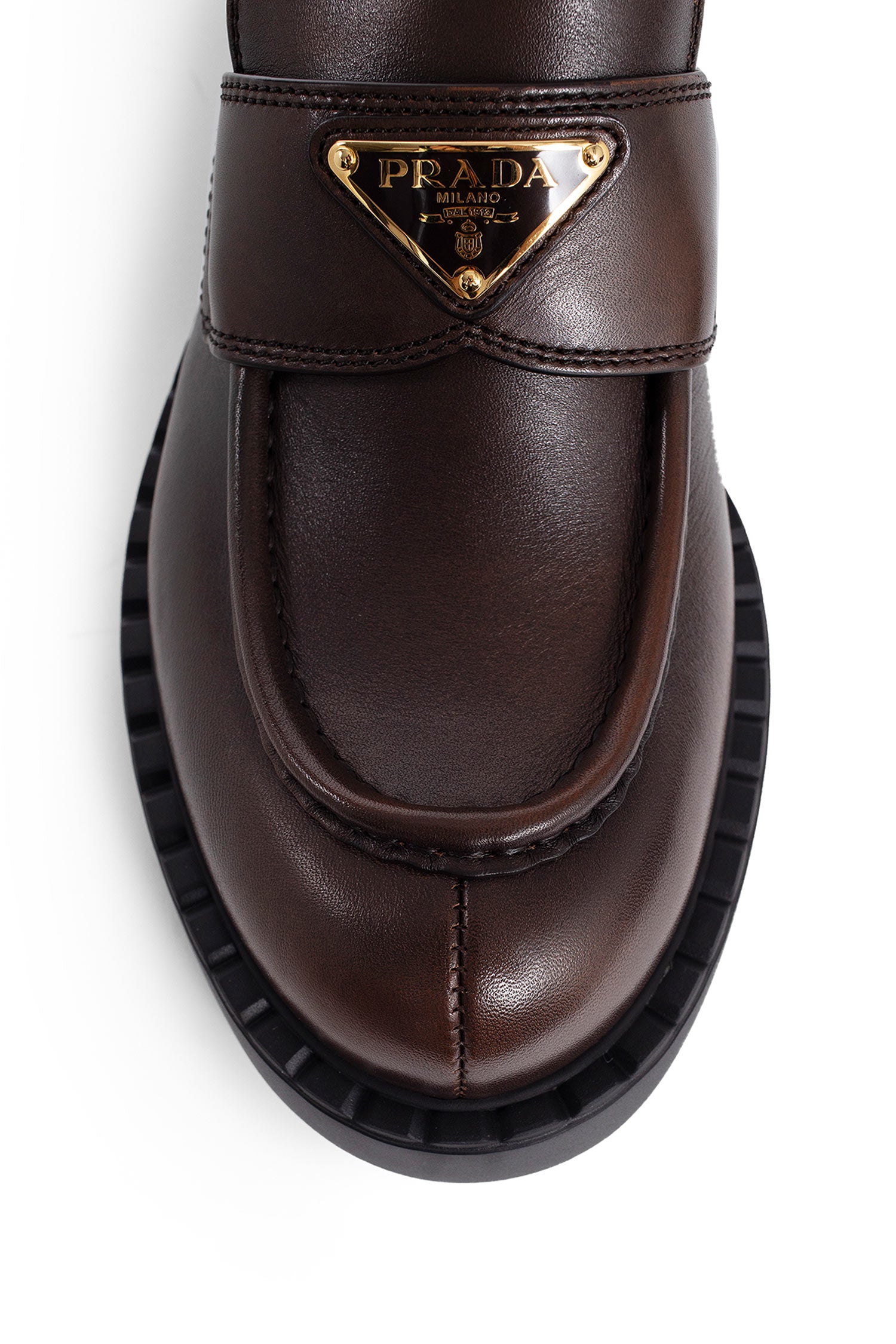 PRADA WOMAN BROWN LOAFERS