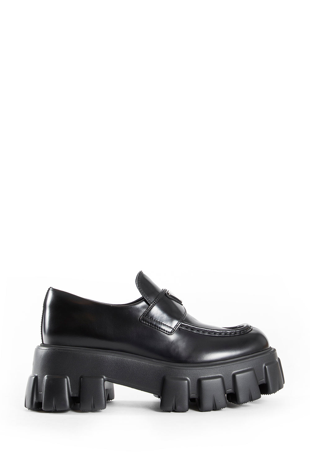 Brushed Leather Monolith Loafers