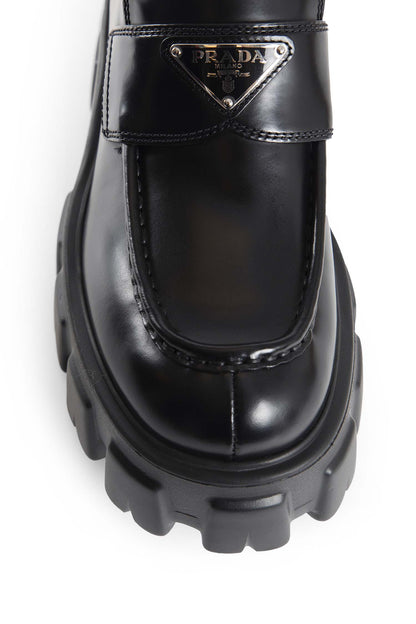 Brushed Leather Monolith Loafers