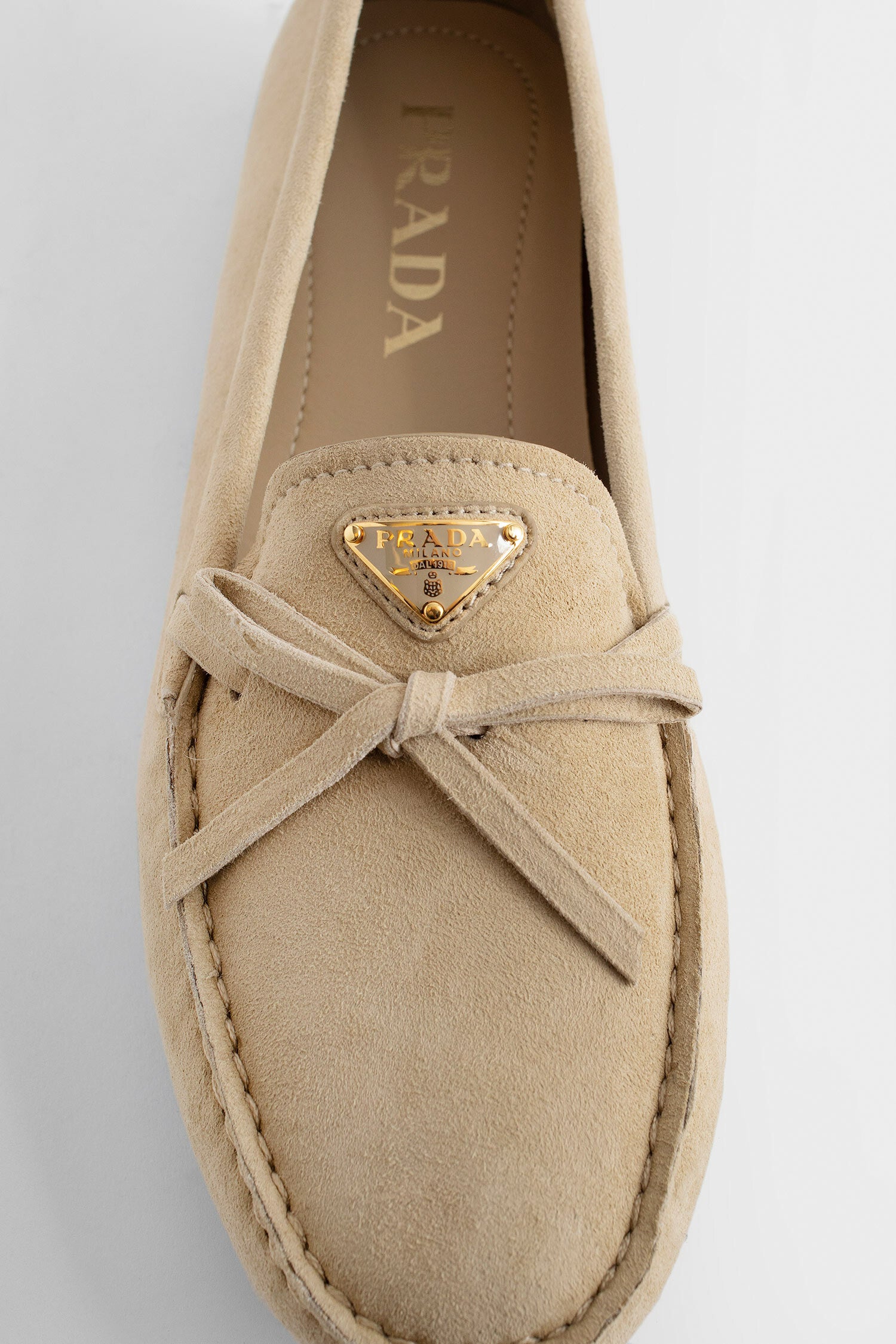 PRADA WOMAN BEIGE LOAFERS