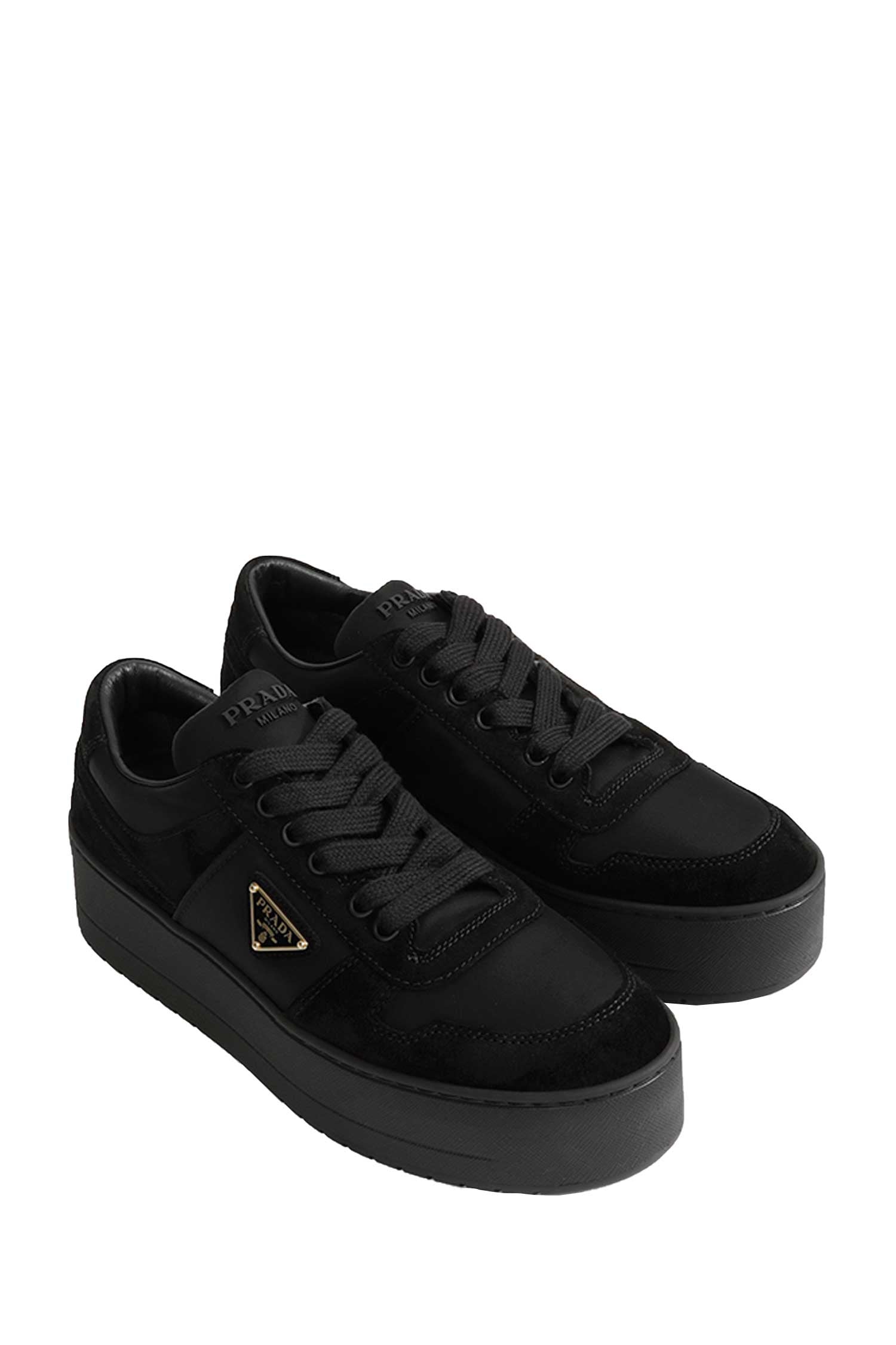 PRADA Downtown Bold Re-Nylon and Suede Sneakers woman