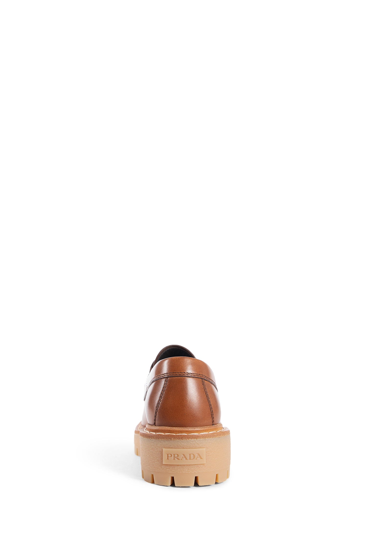 PRADA WOMAN BROWN LACE-UPS