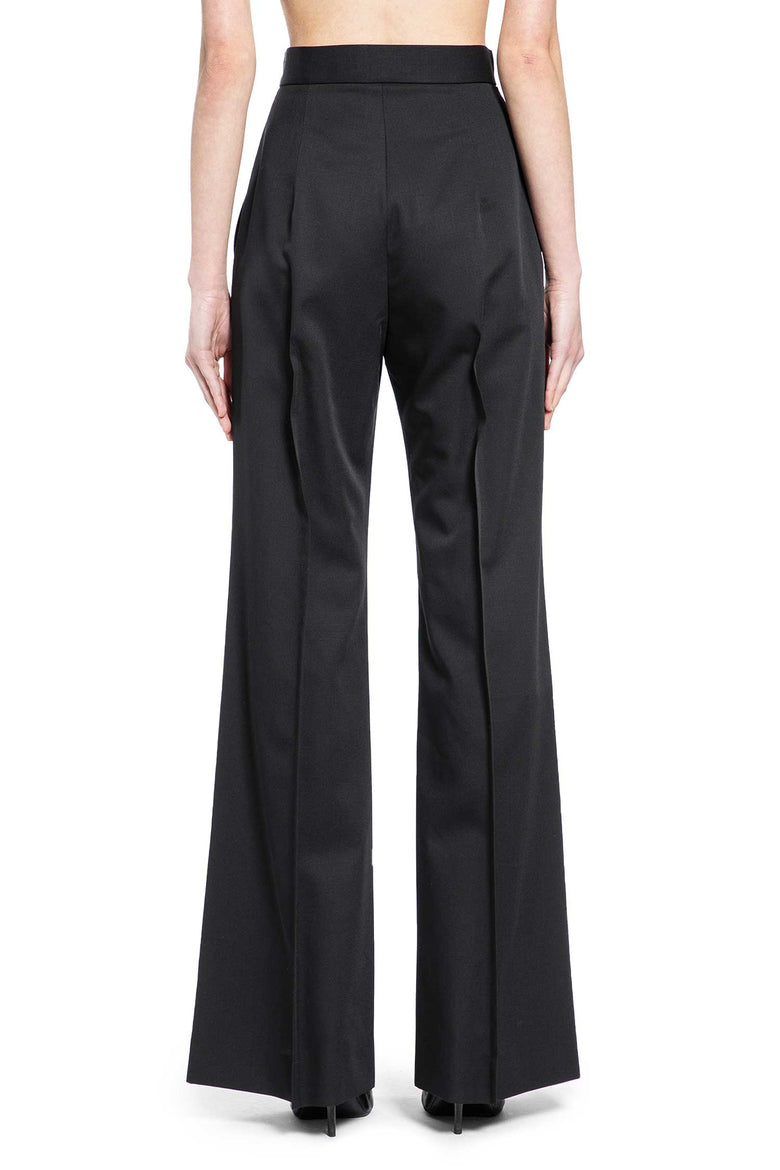 VIVIENNE WESTWOOD Pleated Wool Twill Wide Leg Trousers woman