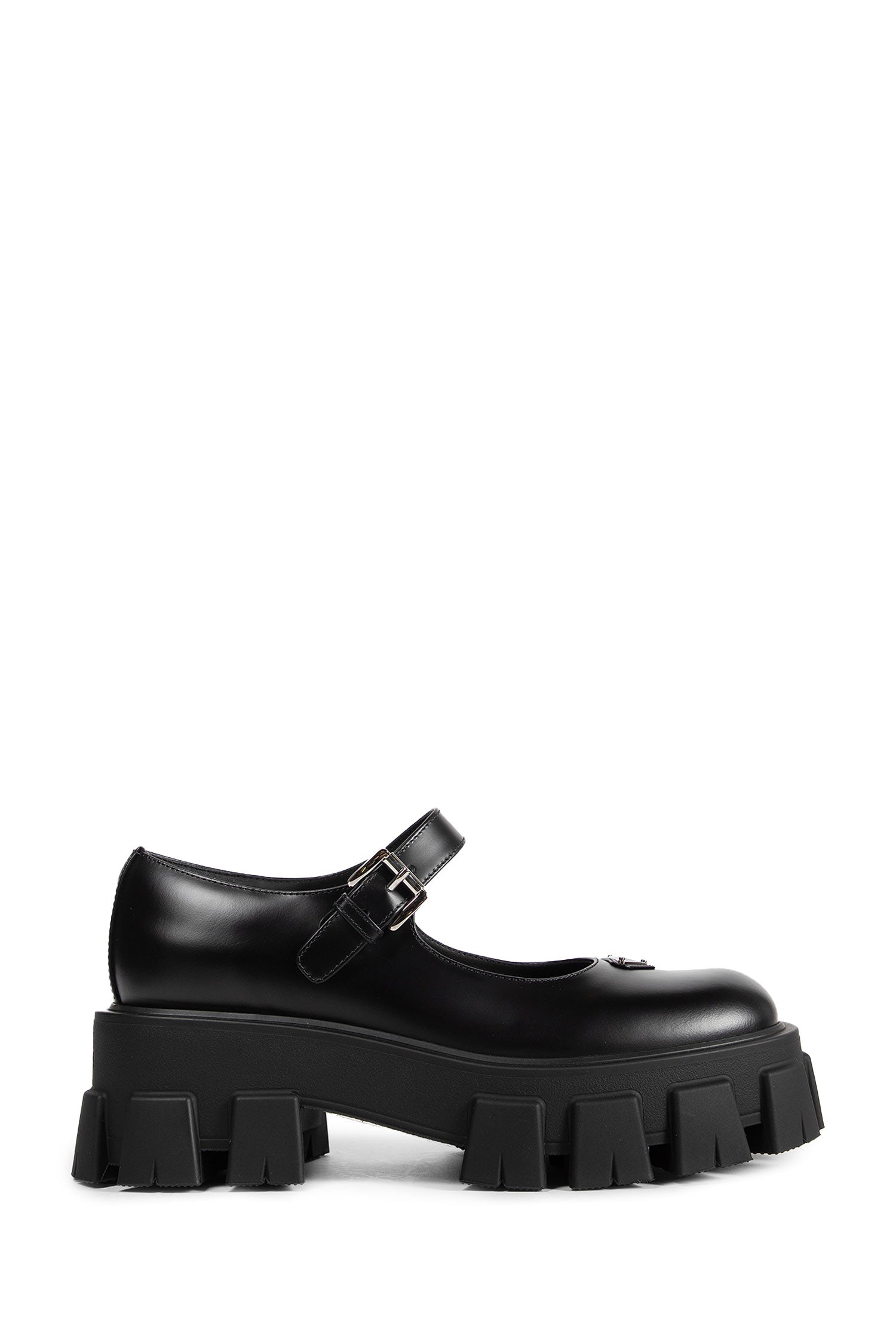 Brushed Leather Monolith Mary Janes