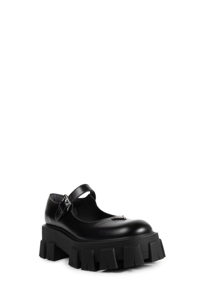 Brushed Leather Monolith Mary Janes