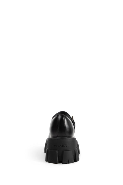 Brushed Leather Monolith Mary Janes