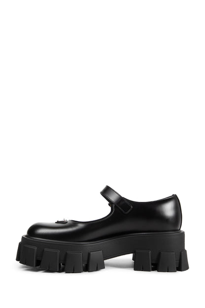 Brushed Leather Monolith Mary Janes