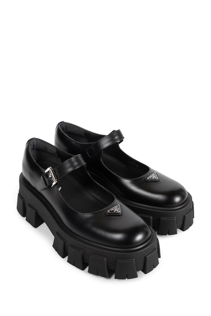 Brushed Leather Monolith Mary Janes