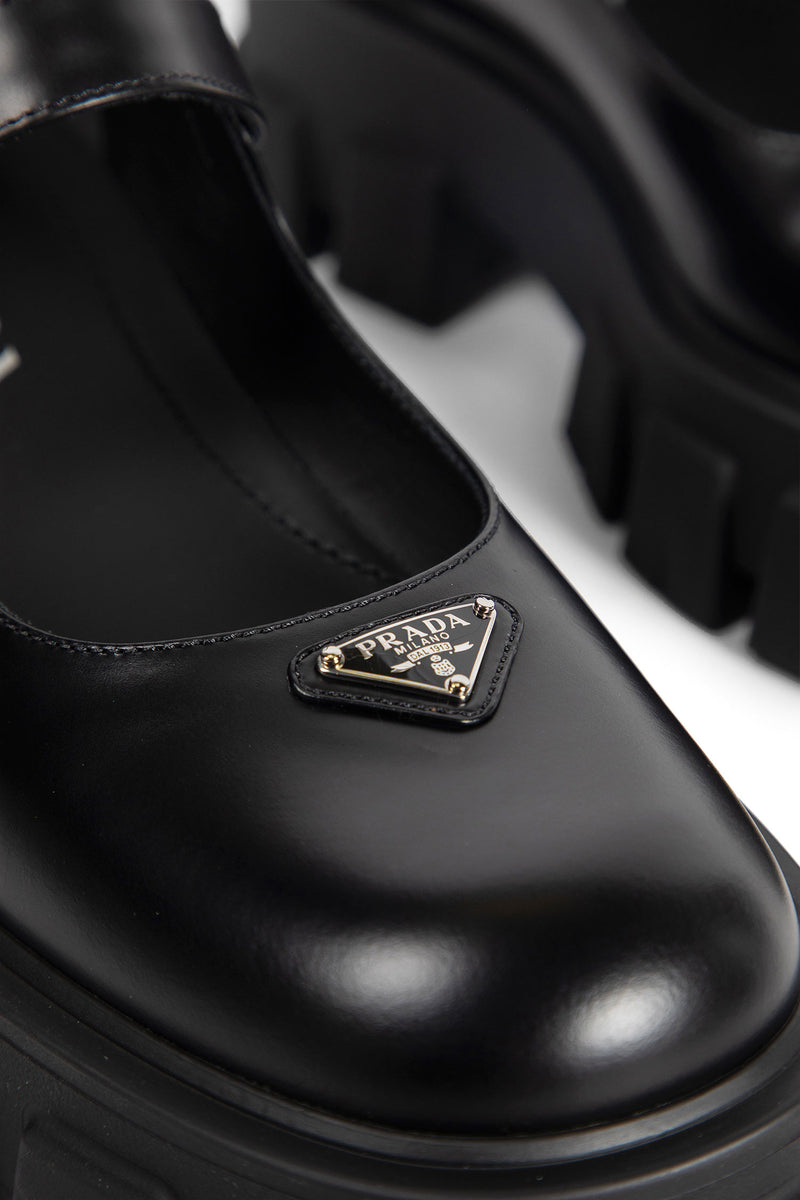 Brushed Leather Monolith Mary Janes - Antonioli.eu