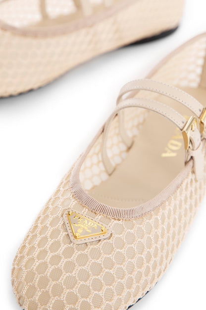 PRADA WOMAN BEIGE FLATS