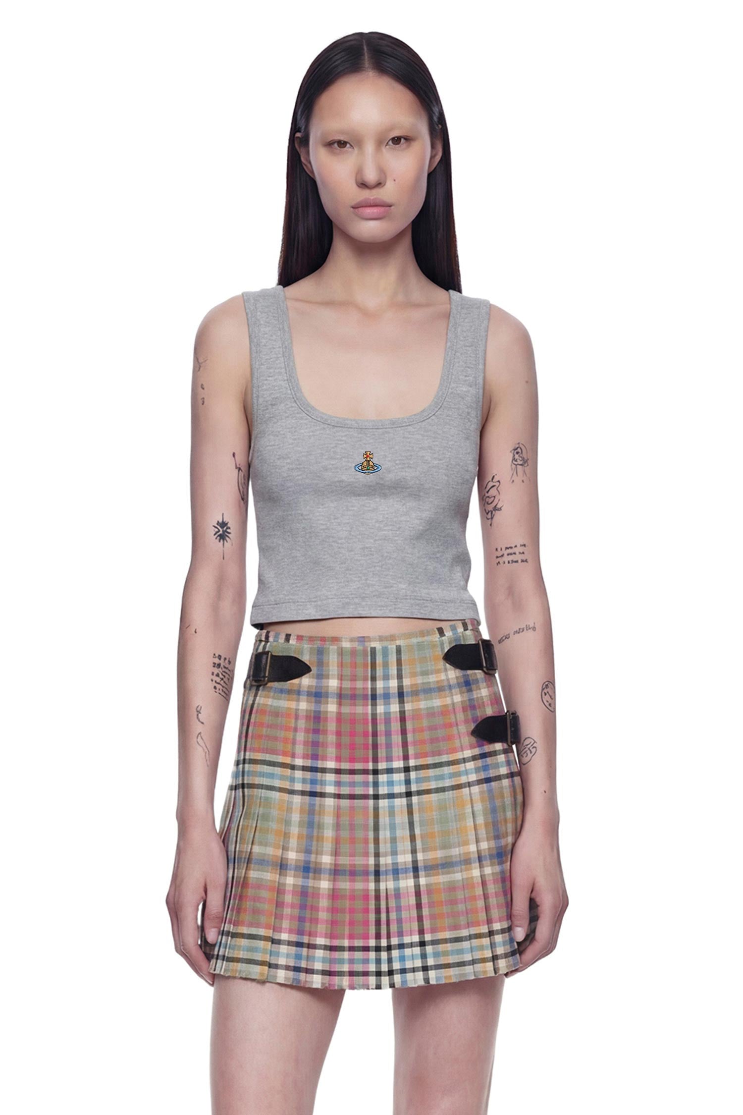 VIVIENNE WESTWOOD Cropped Rib Tank woman