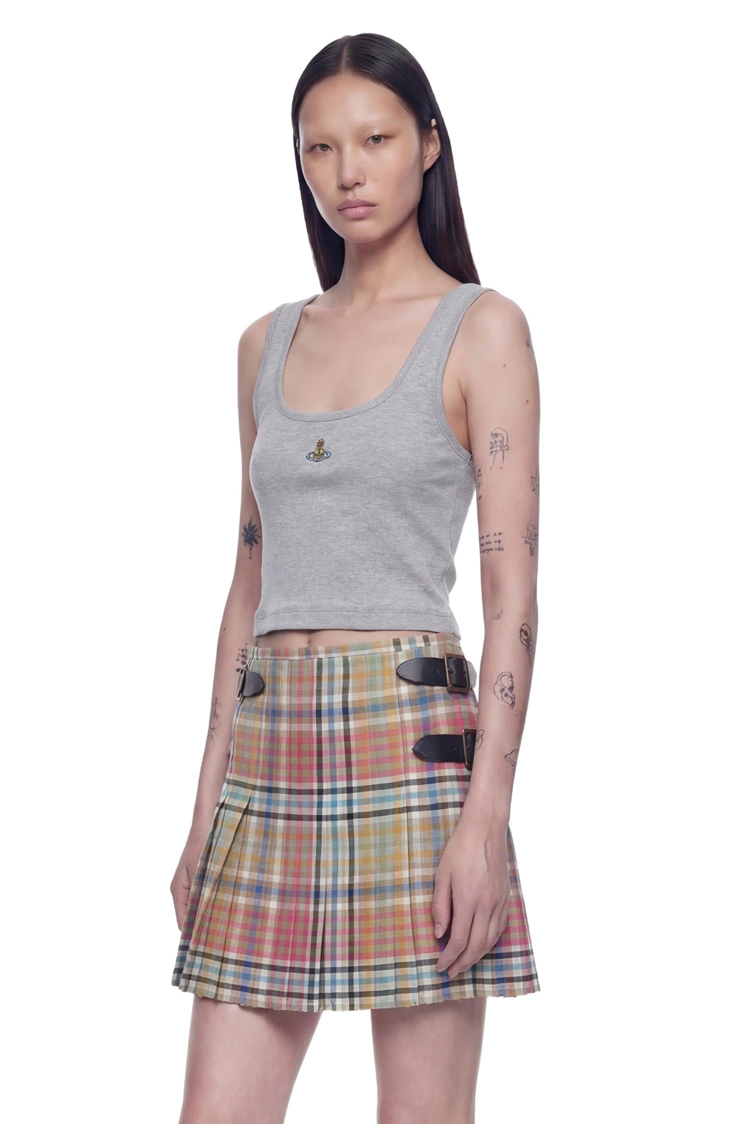 VIVIENNE WESTWOOD Cropped Rib Tank woman