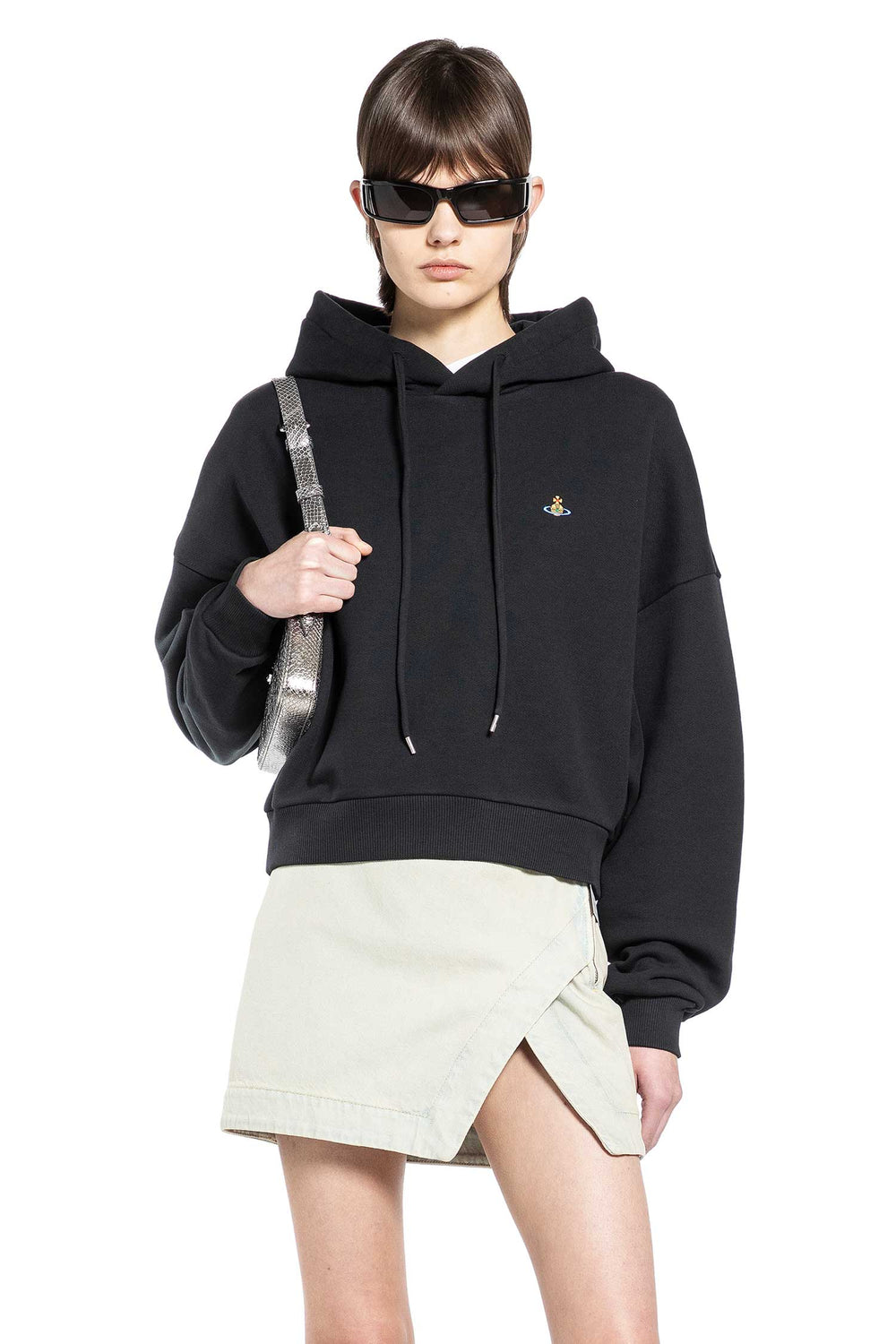 VIVIENNE WESTWOOD Cropped Box Hoodie woman
