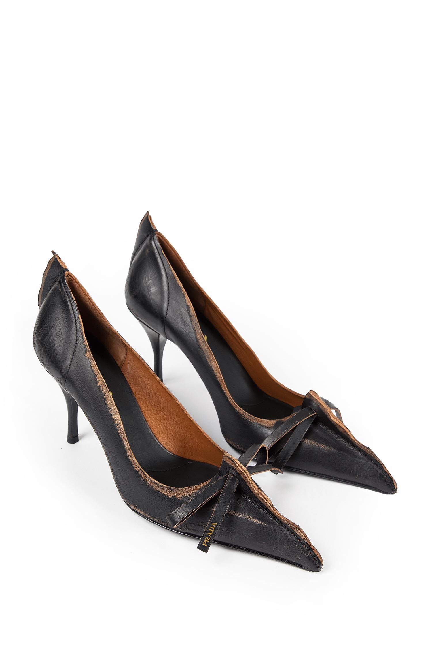 Antiqued Leather Pumps