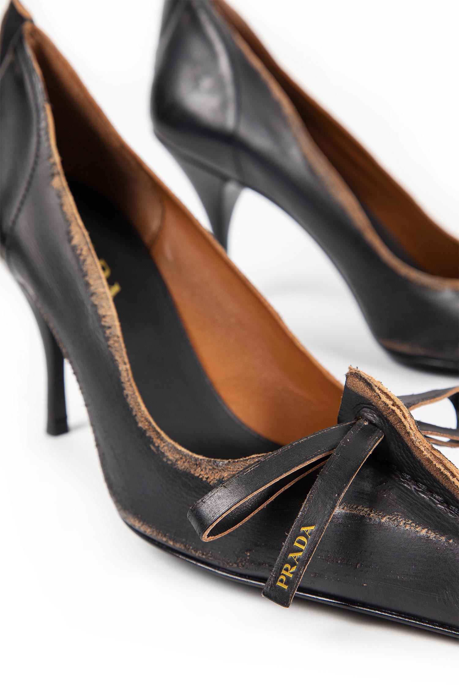 Antiqued Leather Pumps