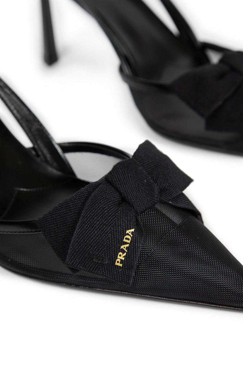 Mesh Slingback Pumps