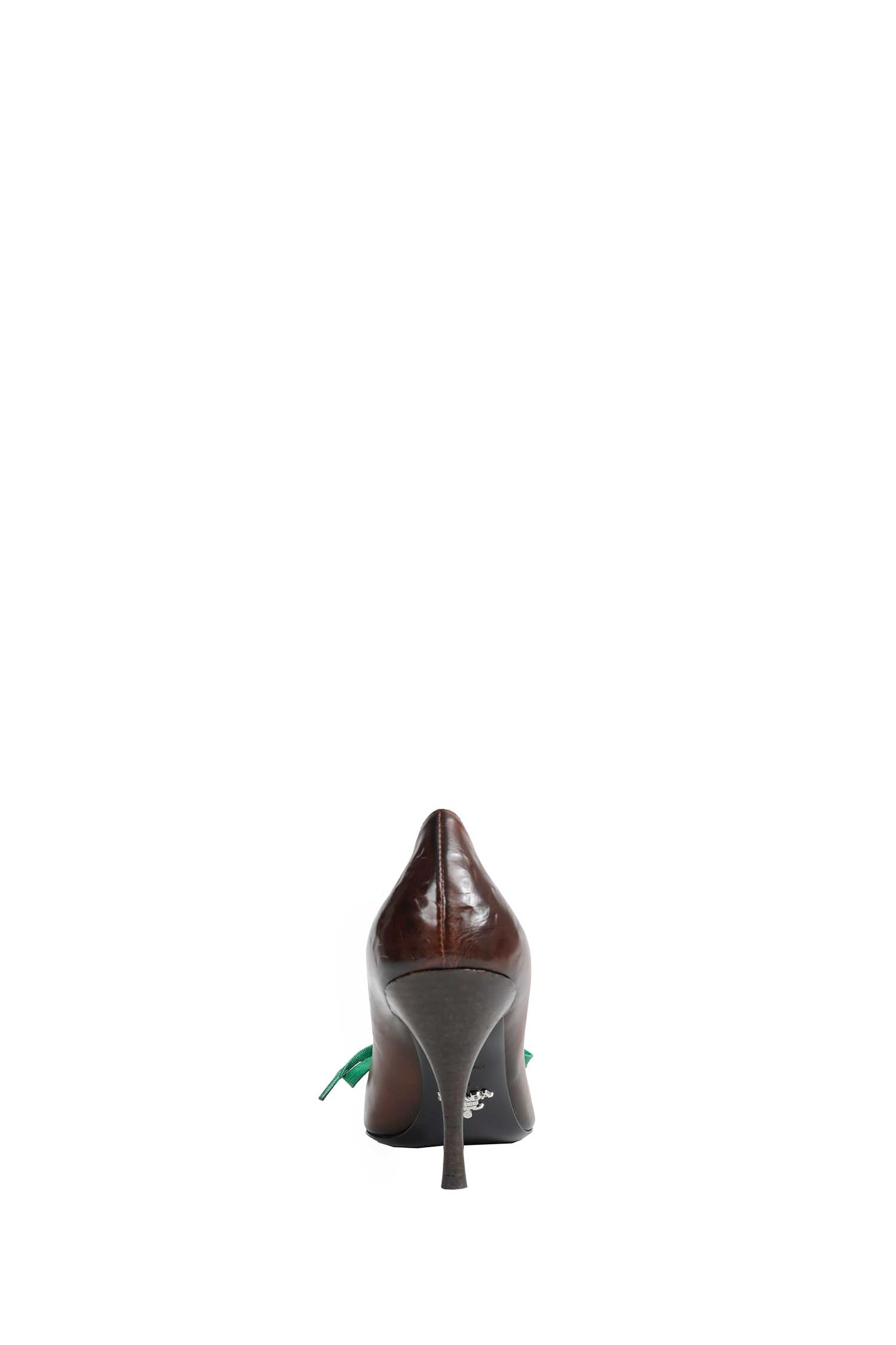 PRADA Antiqued Leather Pumps woman