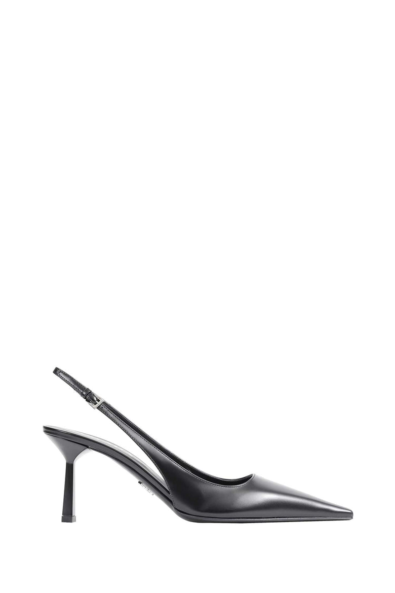 PRADA Brushed Leather Slingback Pumps woman