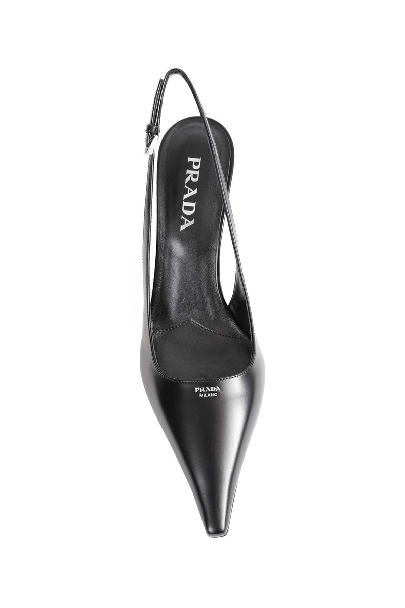 PRADA Brushed Leather Slingback Pumps woman