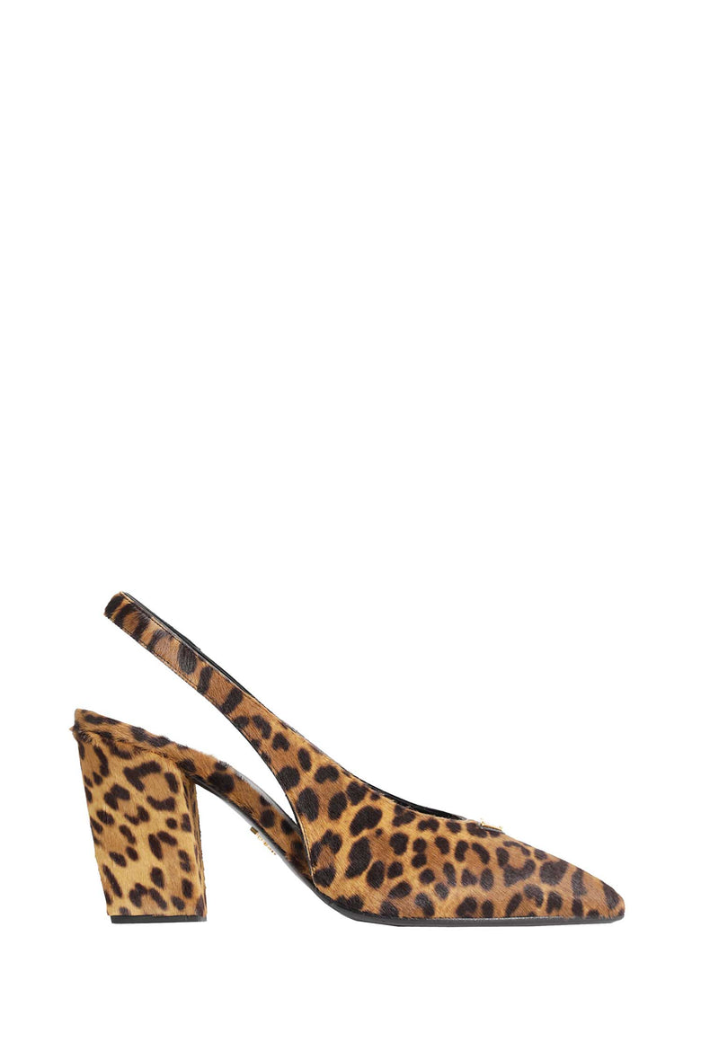 PRADA Leopard Print Slingback Pumps woman