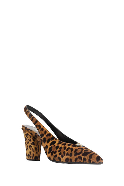 Leopard Print Slingback Pumps