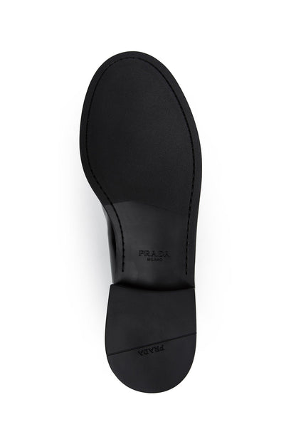 Brushed leather Peep Toe Loafers