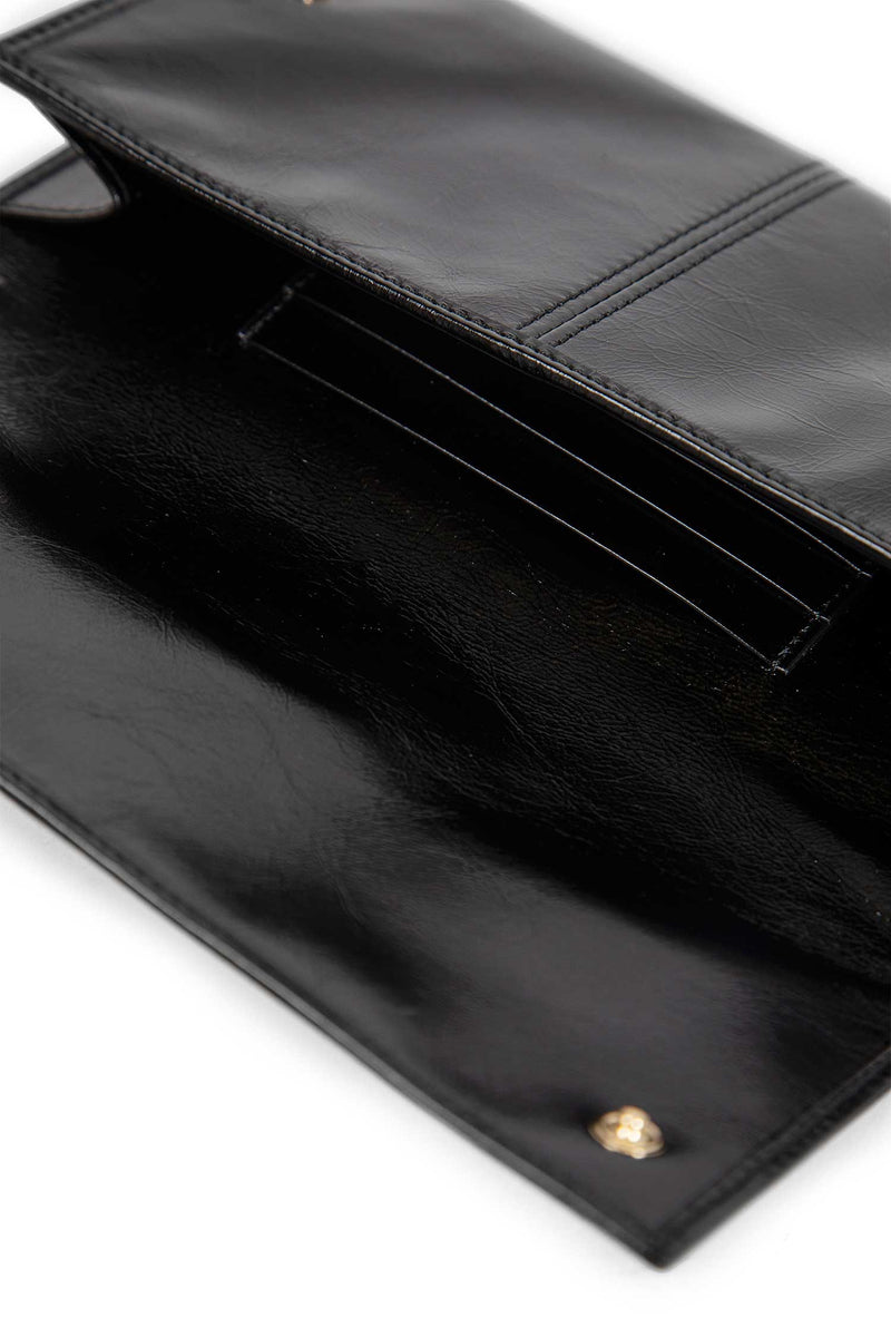 Leather Wallet with Shoulder Strap