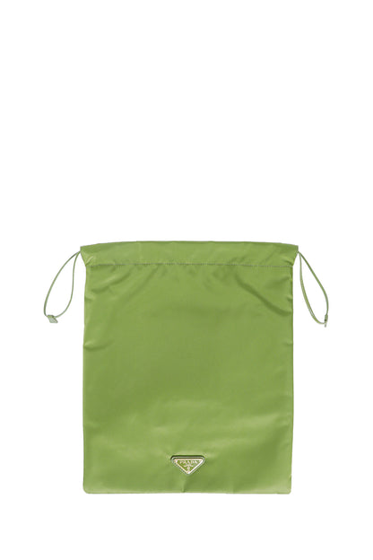 PRADA WOMAN GREEN CLUTCHES & POUCHES