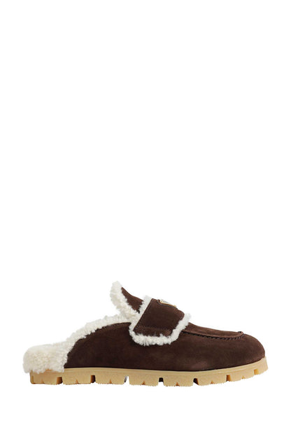 Suede And Shearling Mules