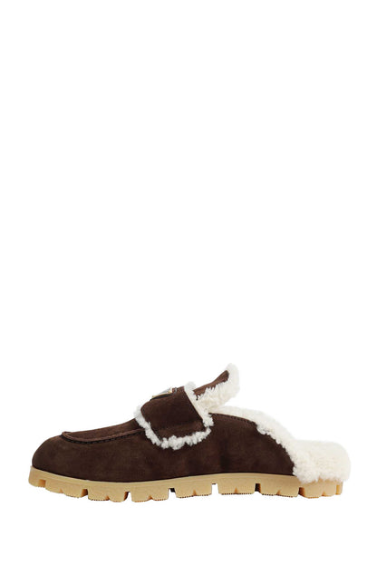 Suede And Shearling Mules