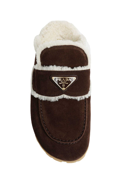Suede And Shearling Mules