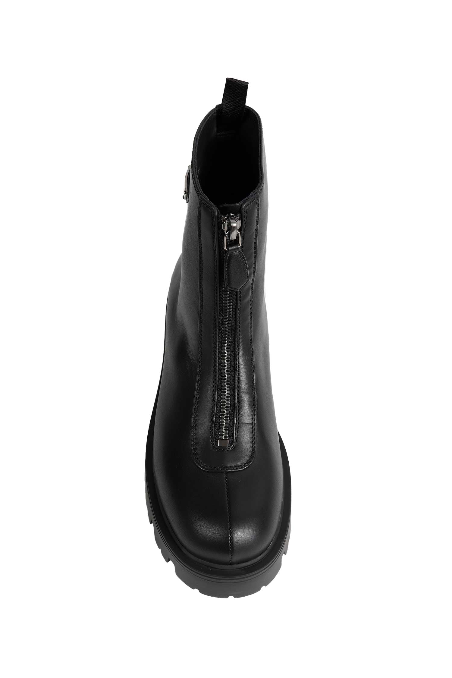 Leather Zipper Booties
