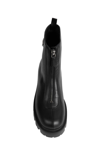 Leather Zipper Booties