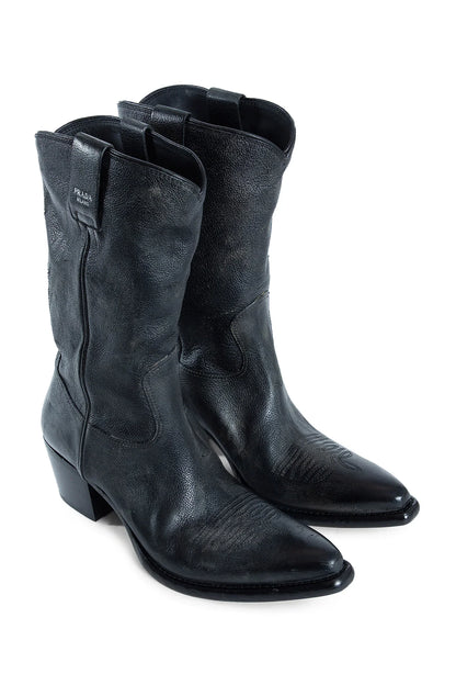 PRADA WOMAN BLACK BOOTS - Antonioli.eu