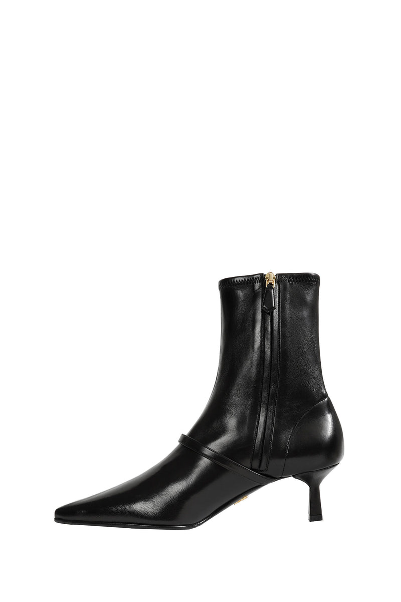 PRADA Stretch Nappa Leather Ankle Boots woman
