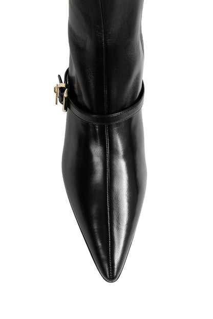 Stretch Nappa Leather Ankle Boots