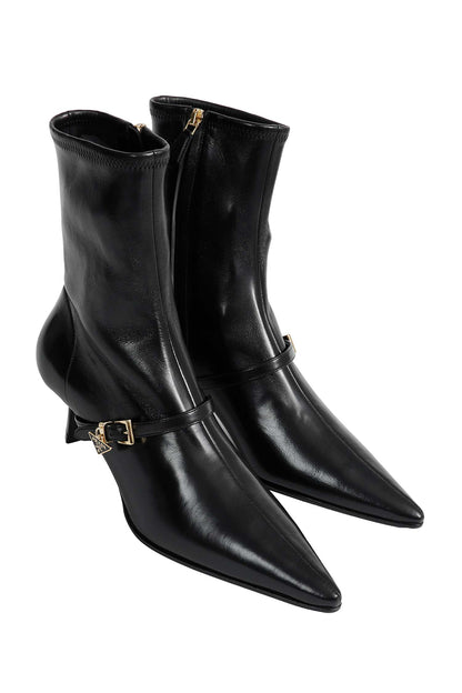 Stretch Nappa Leather Ankle Boots