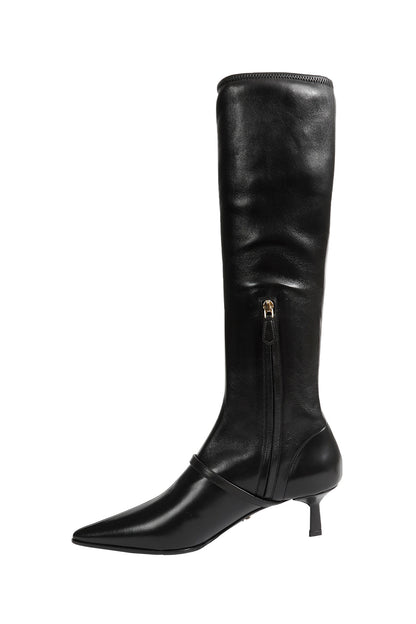 Stretch Nappa Leather Boots