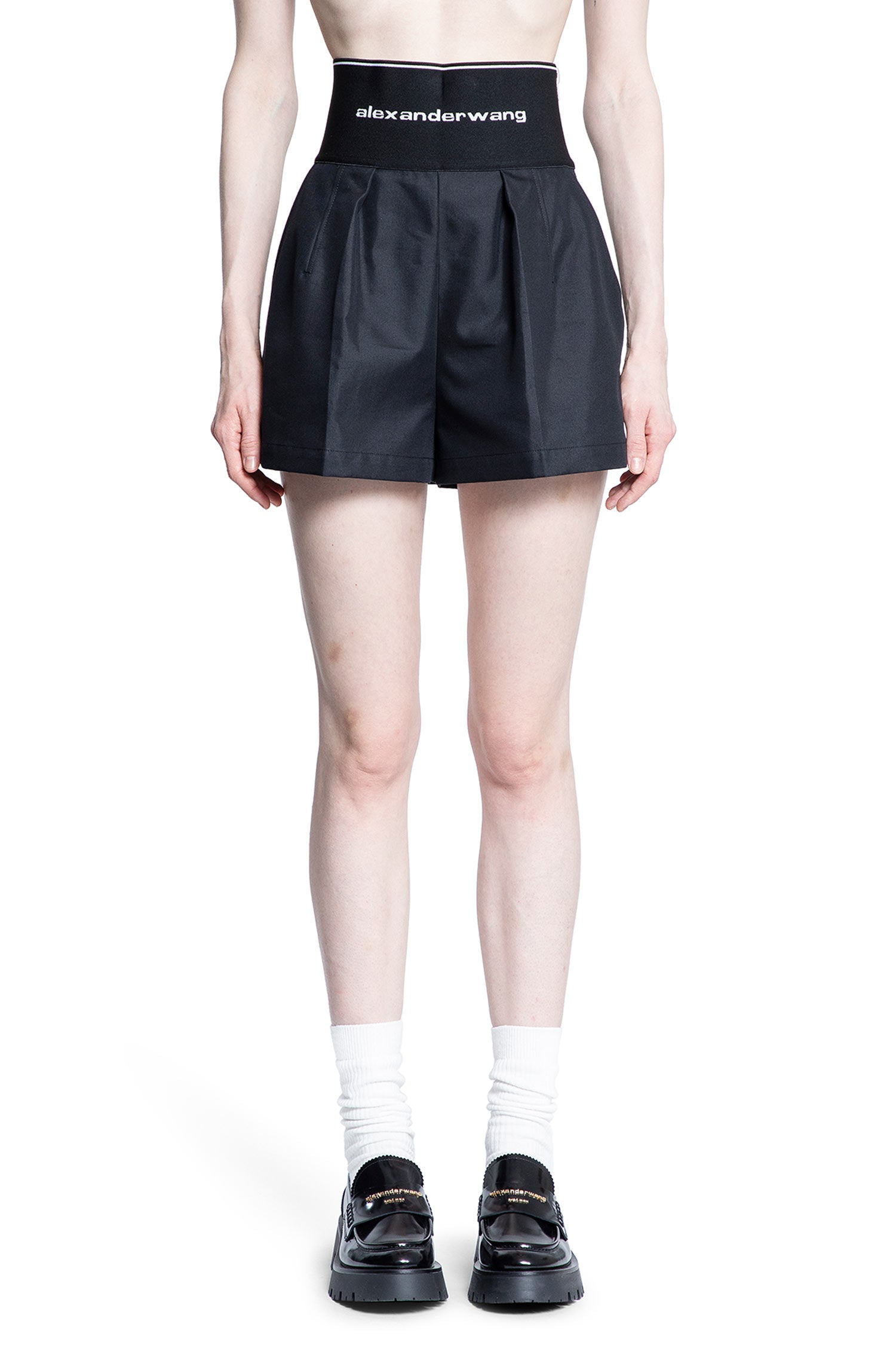 ALEXANDER WANG WOMAN BLACK SHORTS