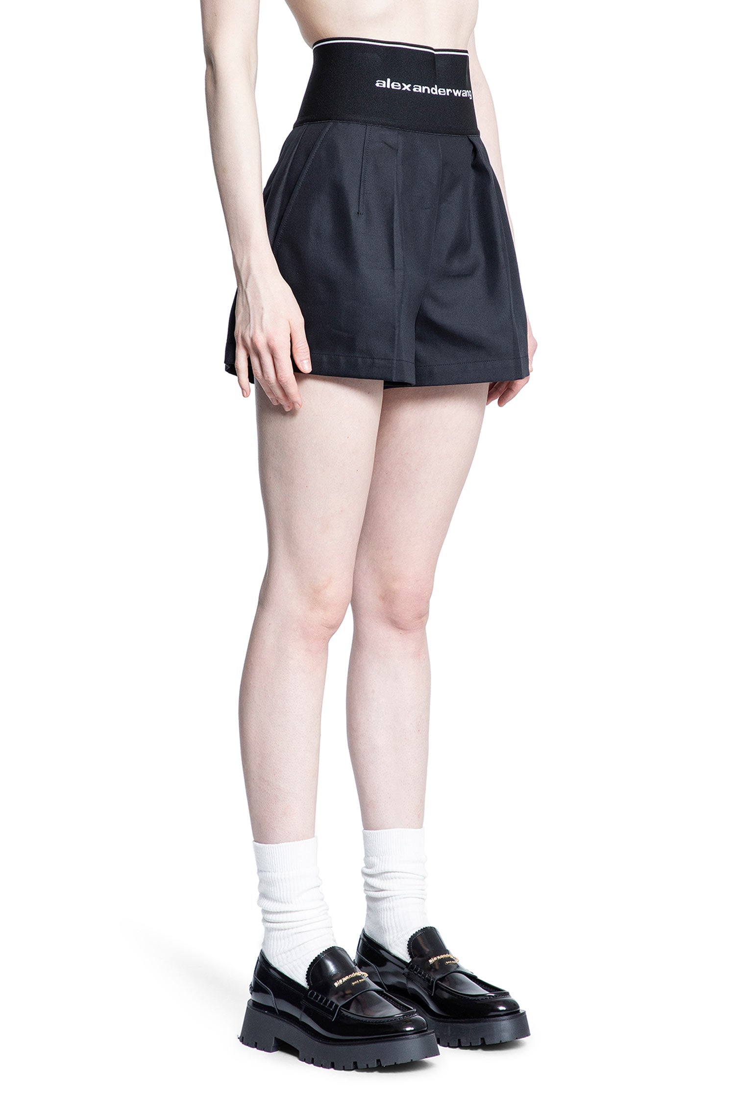 ALEXANDER WANG WOMAN BLACK SHORTS