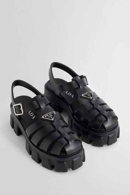 PRADA WOMAN BLACK SANDALS & SLIDES